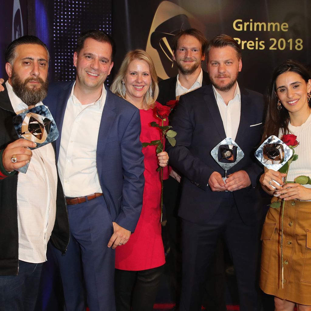 Cast und Mitarbeiter von "4 Blocks" beim Grimme-Preis 2018