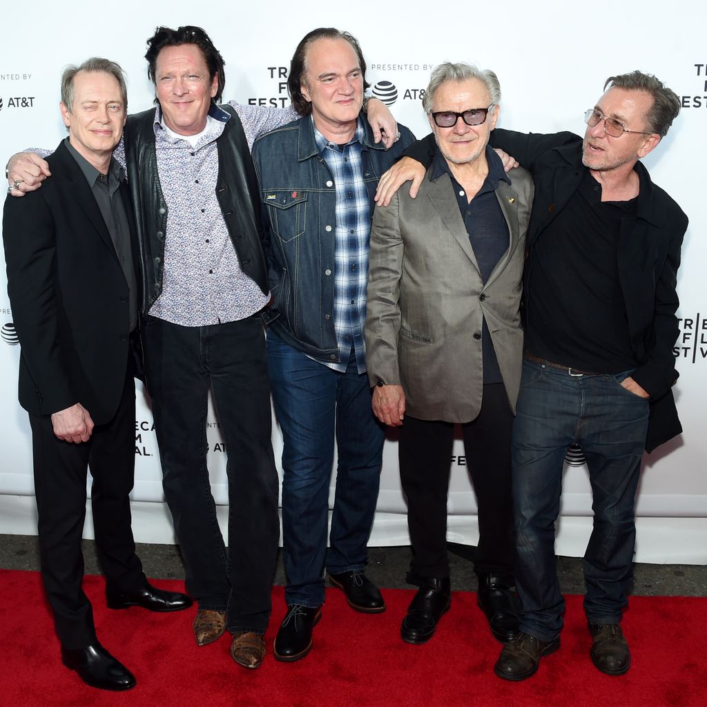 Steve Buscemi, Michael Madsen, Quentin Tarantino, Harvey Keitel und Tim Roth, "Reservoire Dogs"-Cast