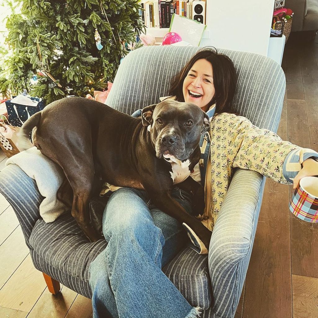 Caterina Scorsone mit ihrem Hund