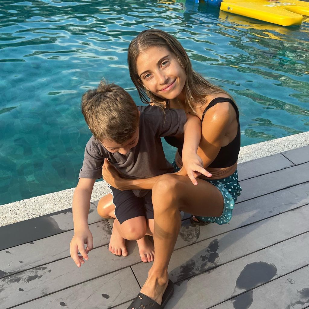 Sohn Ludwig mit Cathy Hummels