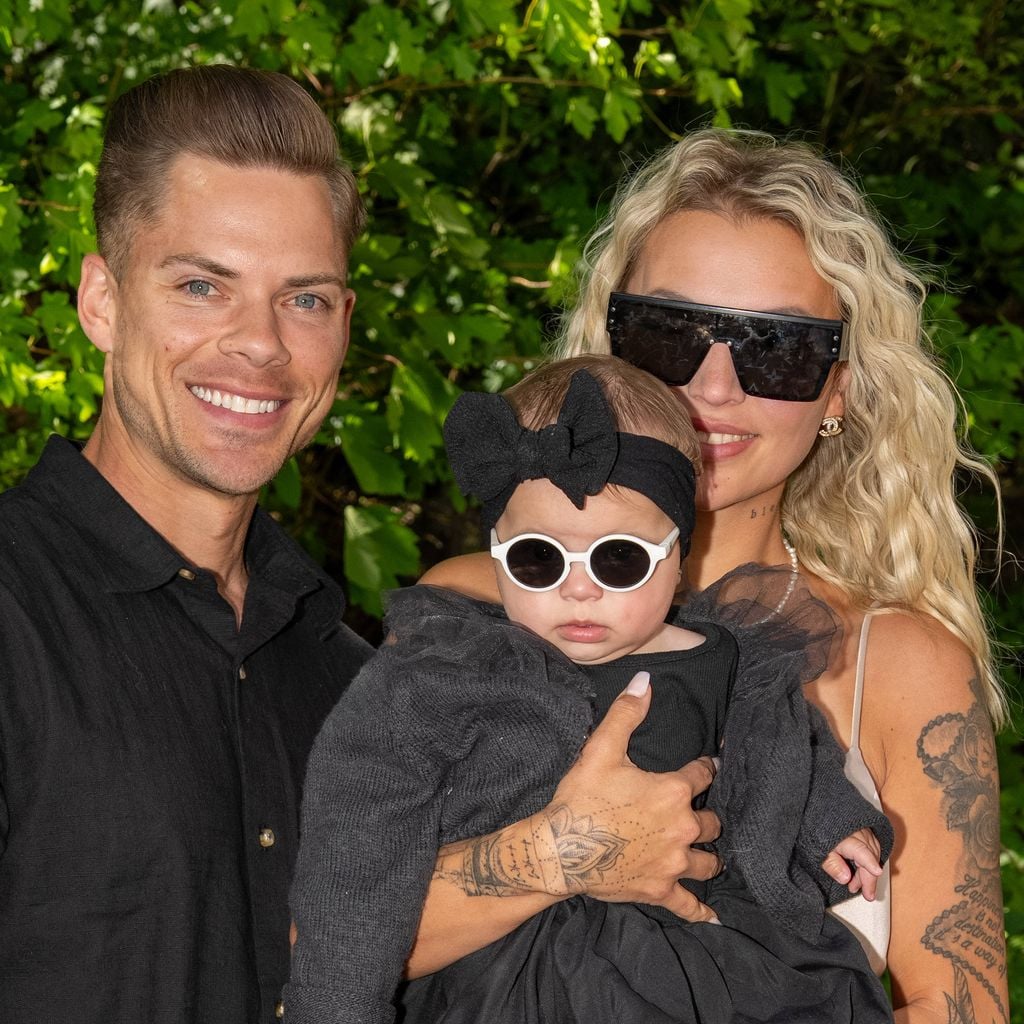 Cedric Beidinger und Eliza Klenner mit Tochter Leni Lotta beim BILD-Renntag in Gelsenkirchen, Mai 2026