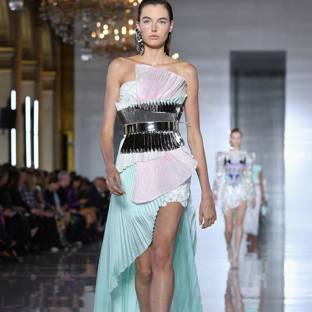 Céline Bethmann bei der Balmain Fashion Show