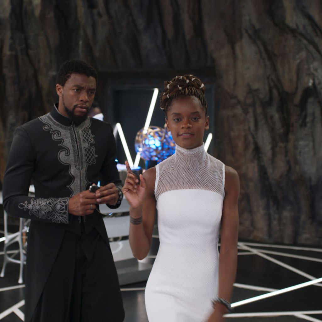 Chadwick Boseman und Letitia Wright in "Black Panther"