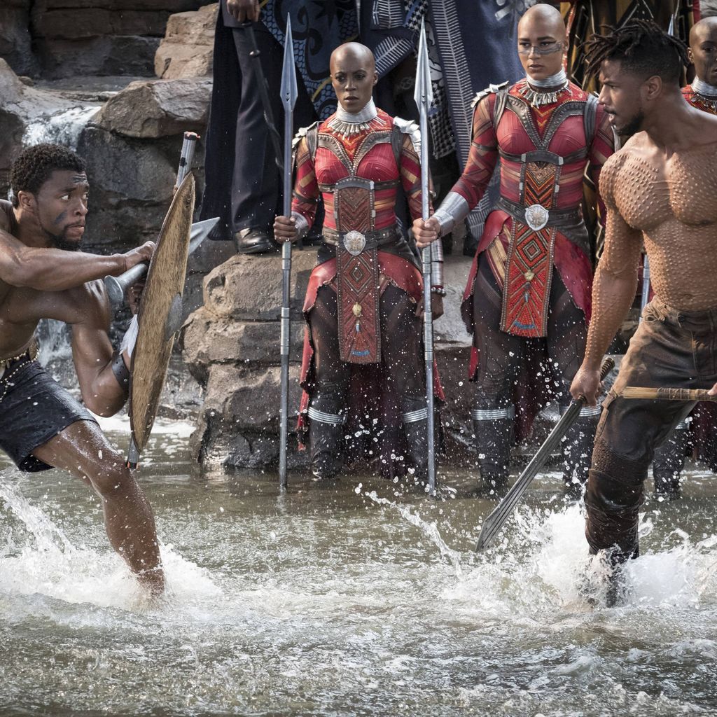 Chadwick Boseman und Michael B. Jordan in "Black Panther"