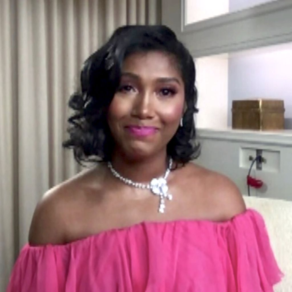 Chadwick Bosemans Ehefrau Taylor Simone Ledward bie den Critics' Choice Awards 2021