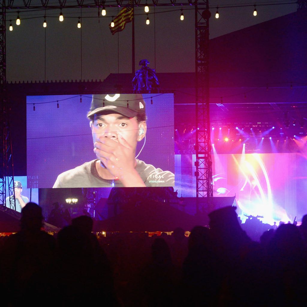 Chance the Rapper auf einem Konzert in Philadelphia