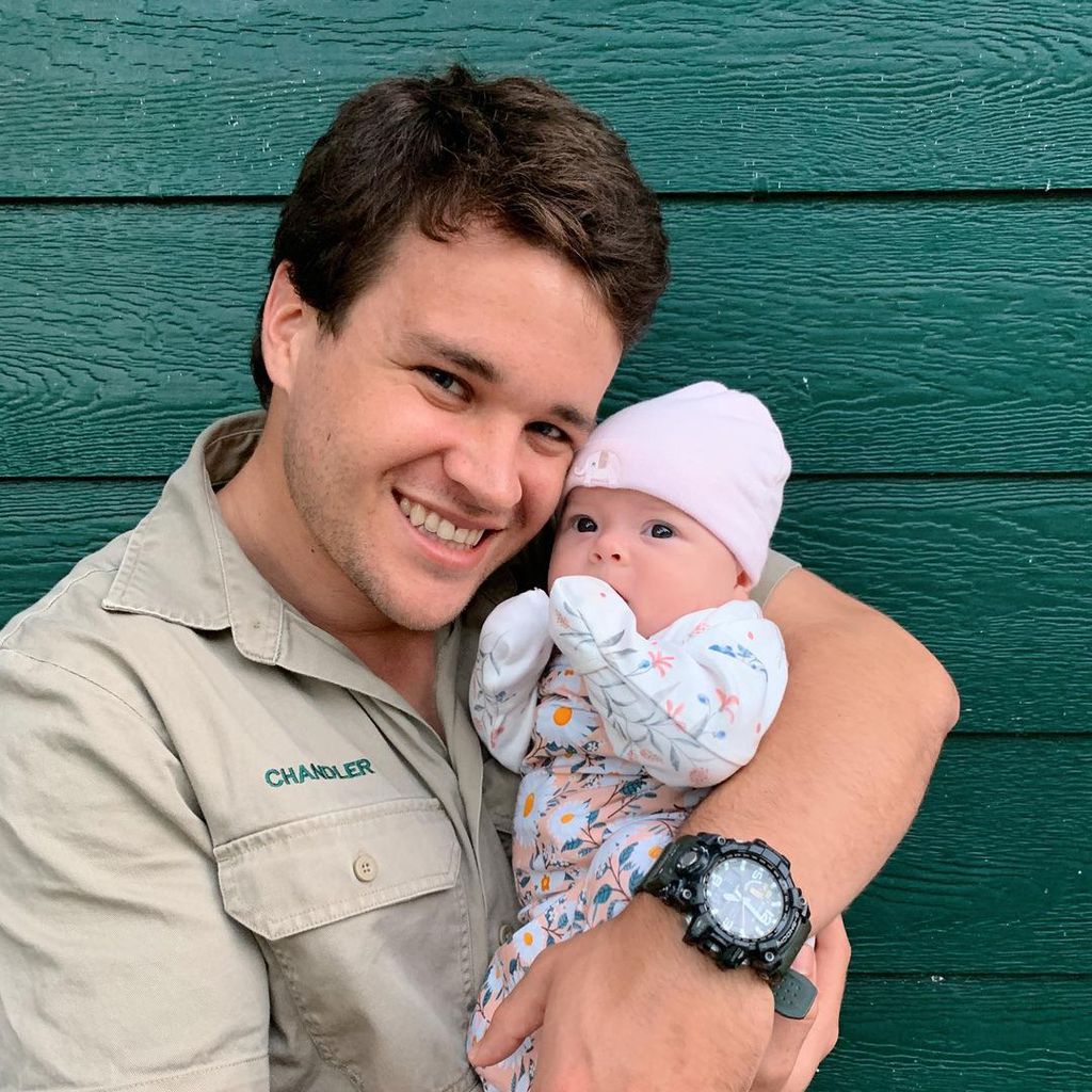 Chandler Powell mit seiner Tochter Grace