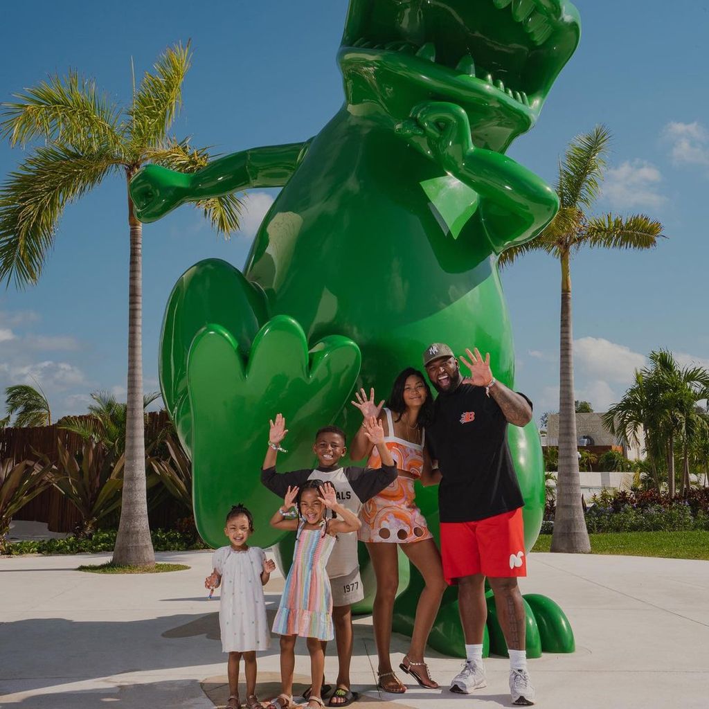 Chanel Iman mit Davon Godchaux und ihren Kindern