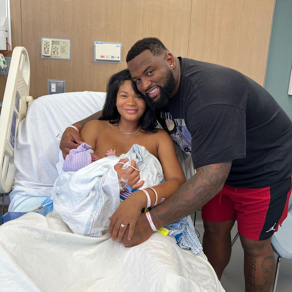 Chanel Iman und Davon Godchaux, September 2023