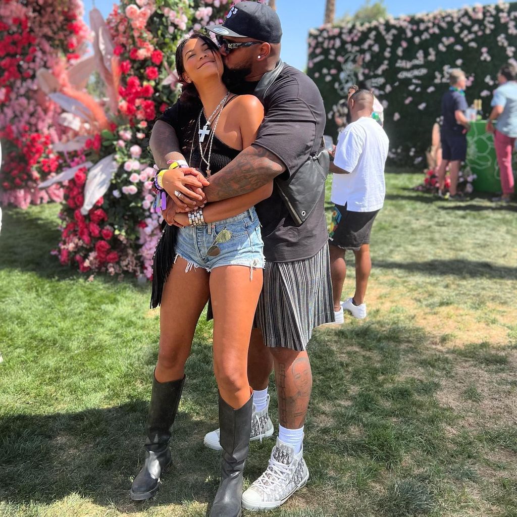 Chanel Iman und Davon Godchaux, April 2022