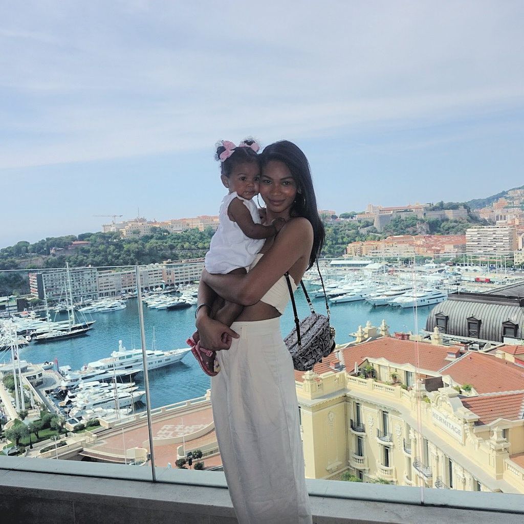 Chanel Iman und ihre Tochter in Monaco