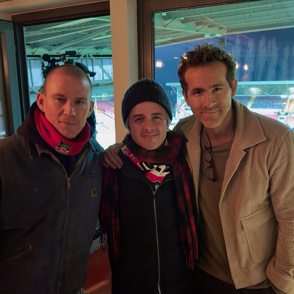 Channing Tatum, Billie Joe Armstrong und Ryan Reynolds in Wrexham