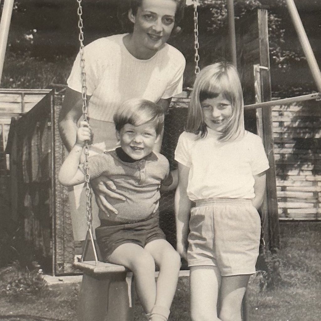 Charles Spencer mit seiner Mutter und Prinzessin Diana