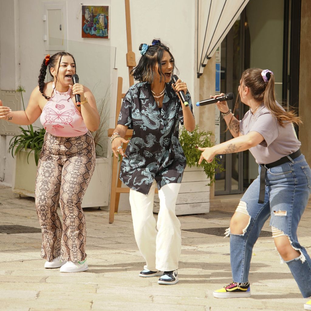 Charline Rausch, Tina Umbricht und Lisa Hettinger bei DSDS 2022