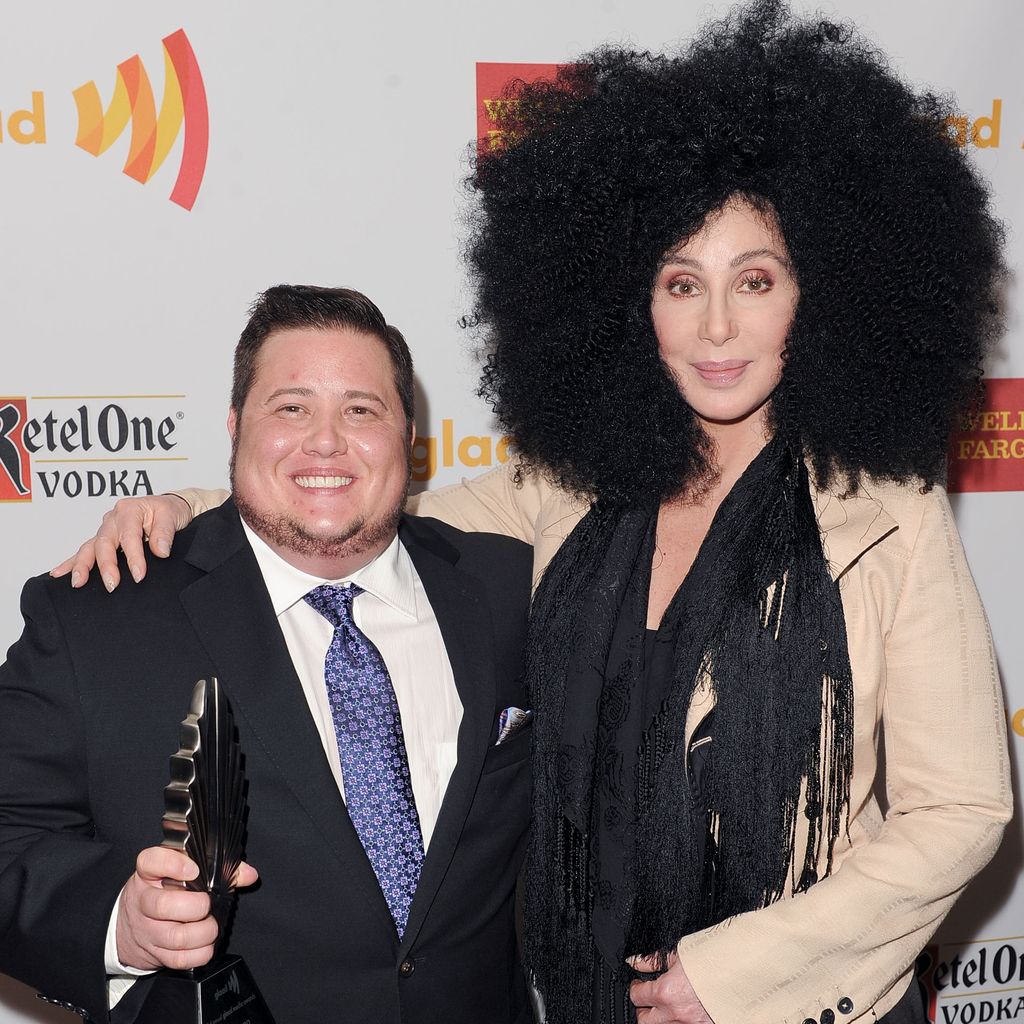 Chaz Bono mit Mama Cher, April 2012
