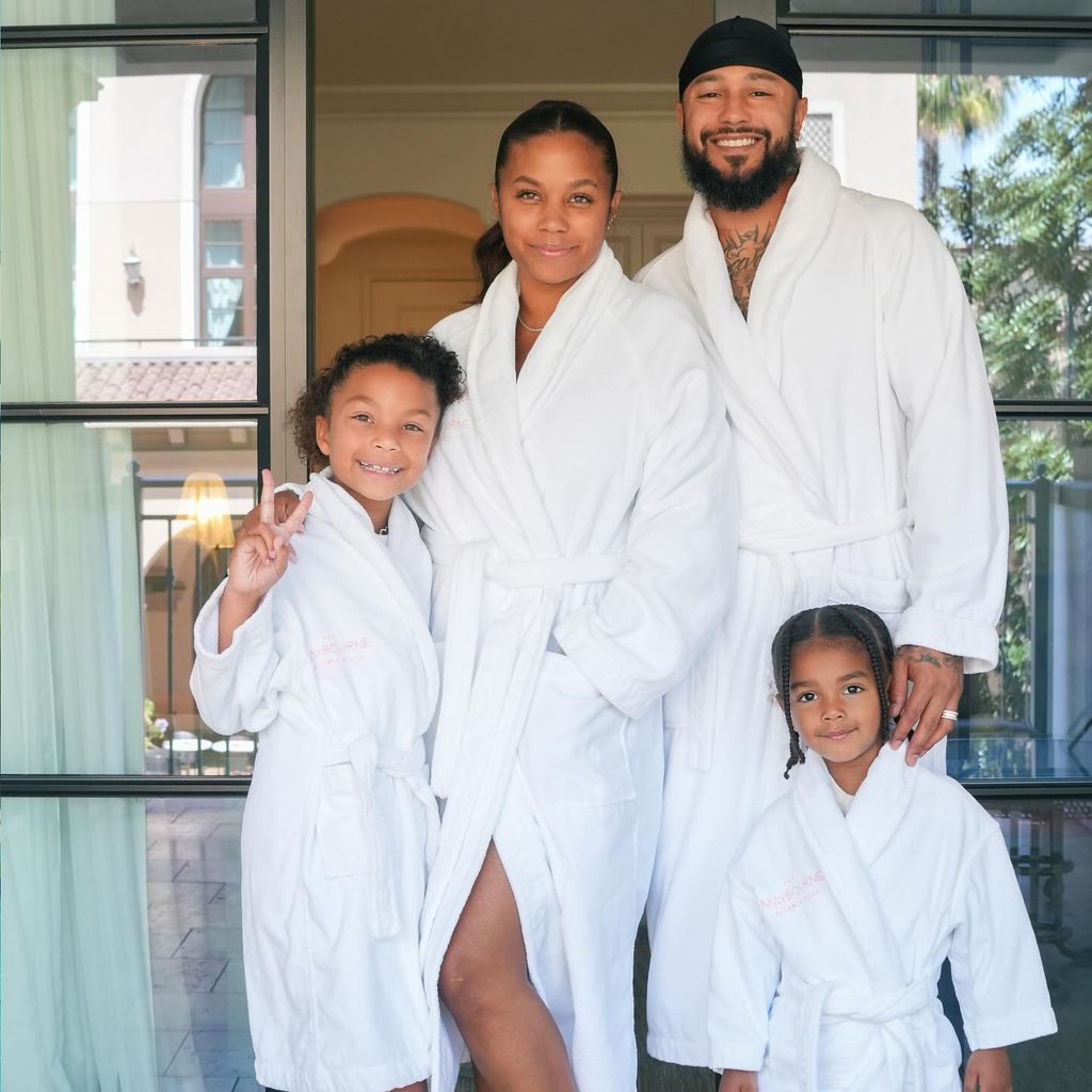 Cheyenne Floyd mit ihrer Familie, April 2025