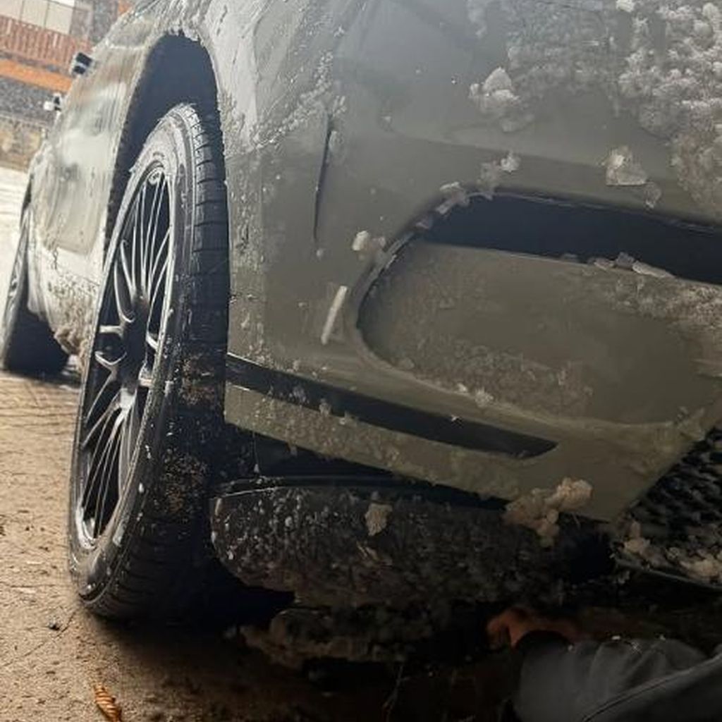 Cheyenne Ochsenknechts Auto nach einem Unfall