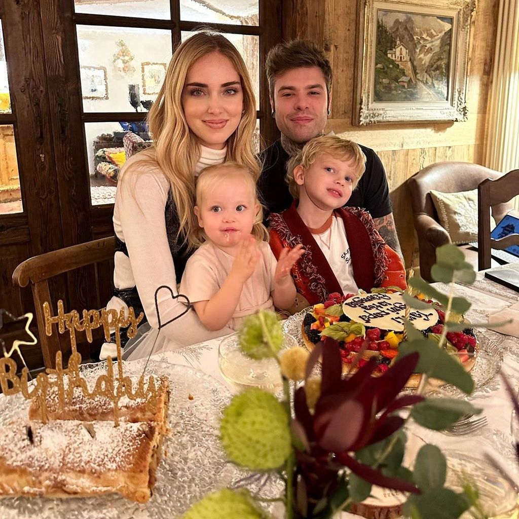 Chiara Ferragni, ihr Mann Fedez mit ihren Kindern Vittoria und Leone