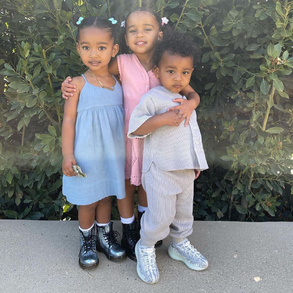 Chicago und Psalm West mit Dream Kardashian