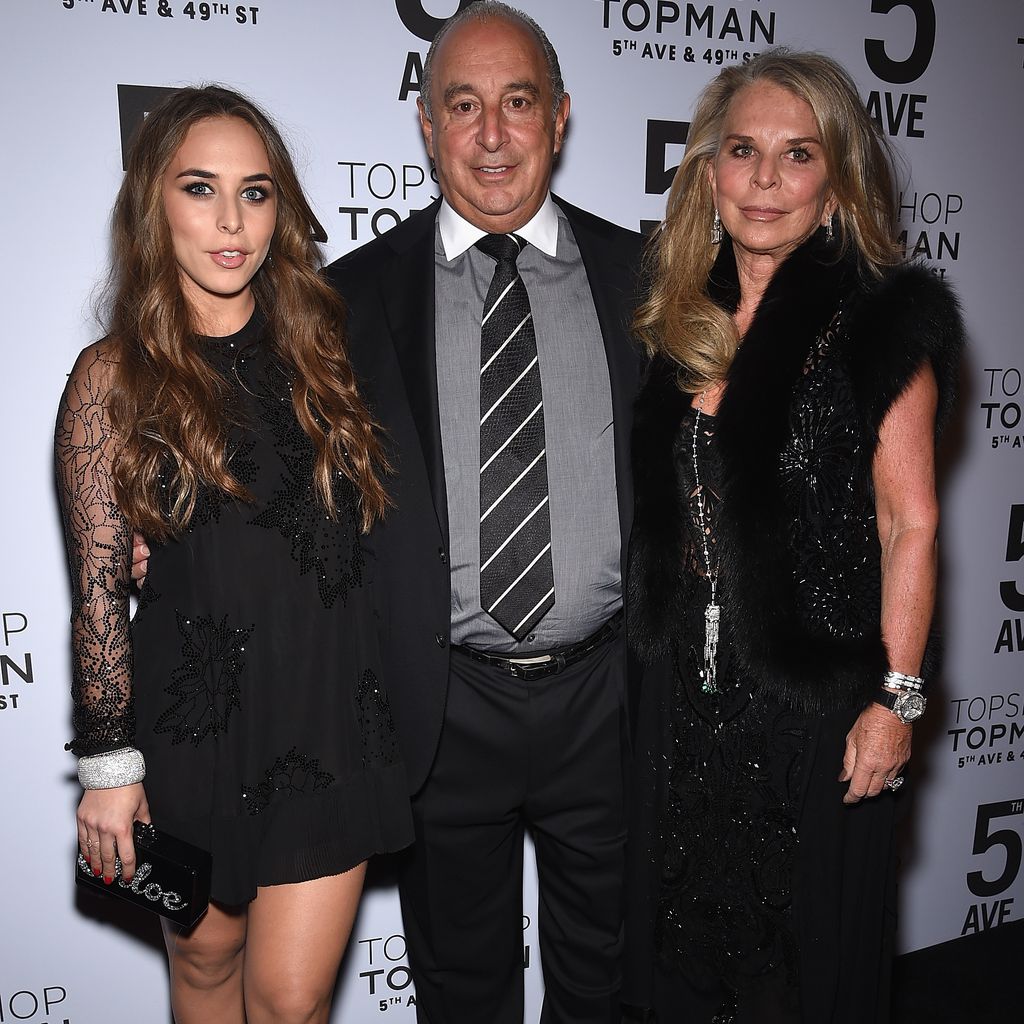 Chloe Green und ihre Eltern Sir Philip Green und Lady Tina Green