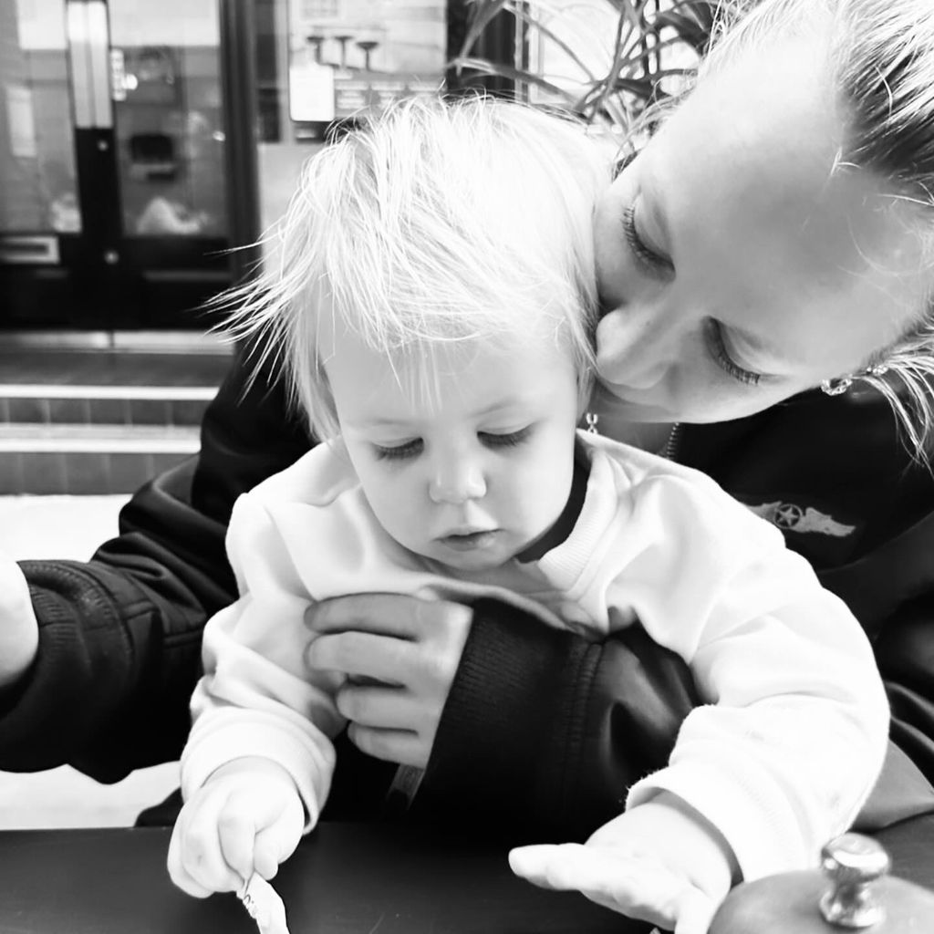 Chloe Madeley mit ihrer Tochter Bodhi