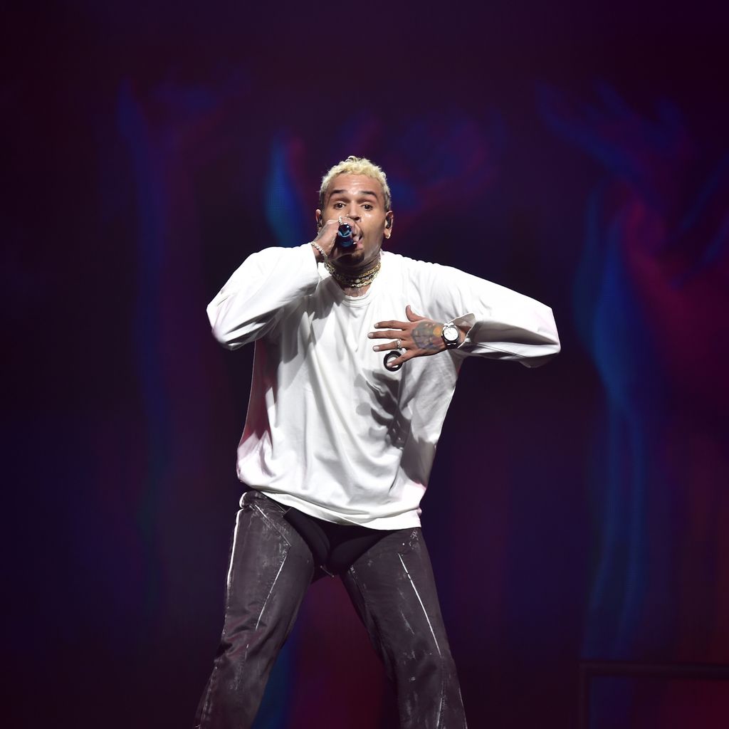 Chris Brown bei einem Konzert in Dublin, Februar 2023