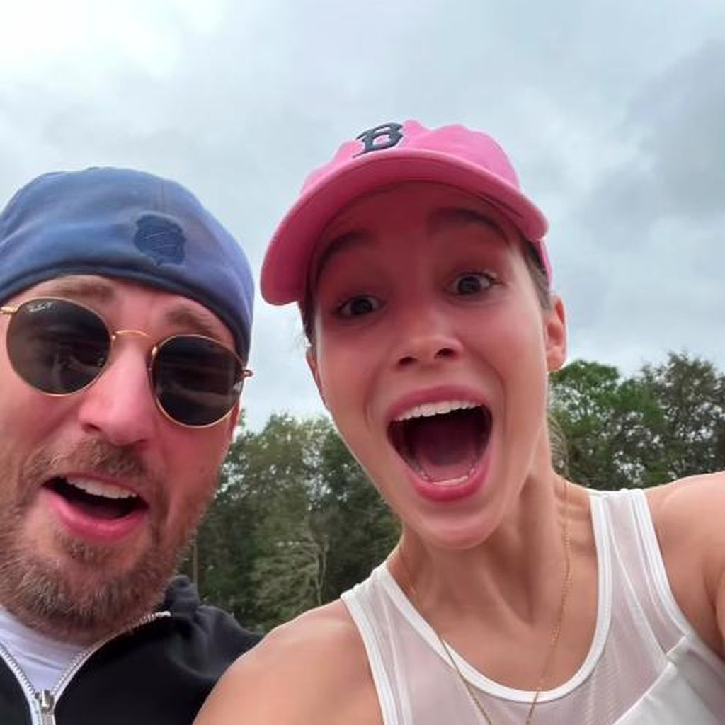 Filmstar Chris Evans und Alba Baptista