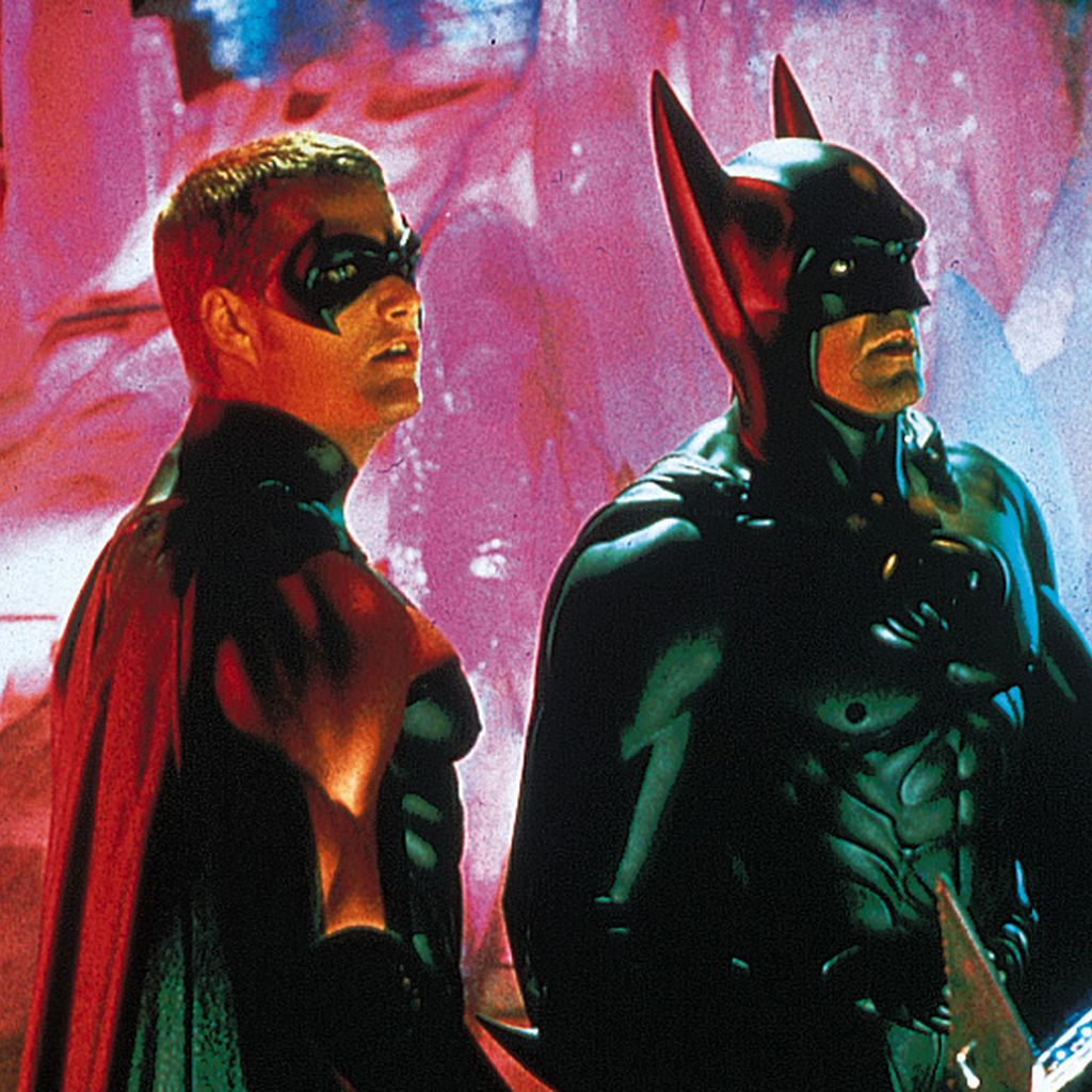 Chris O'Donnell und George Clooney im Film "Batman & Robin", 1997