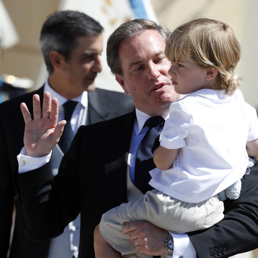 Chris O'Neill und Prinz Nicolas von Schweden bei der Taufe von Adrienne