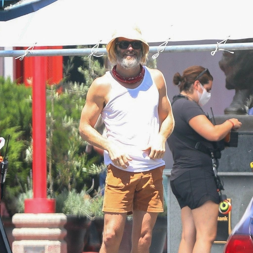 Schauspieler Chris Pine bei Dreharbeiten in Los Angeles