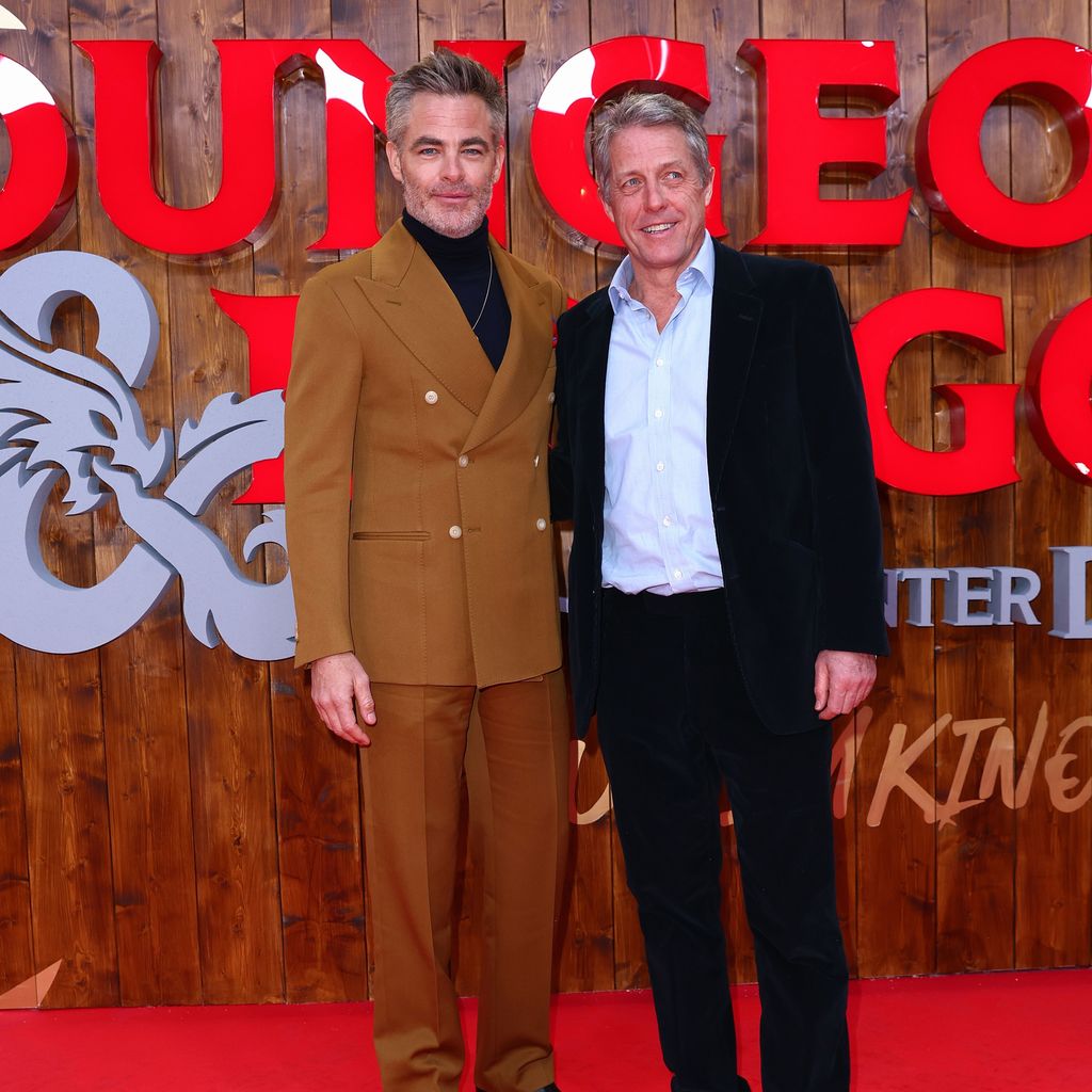 Chris Pine und Hugh Grant auf der "Dungeons & Dragons: Honor Among Thieves"-Premiere im März 2023