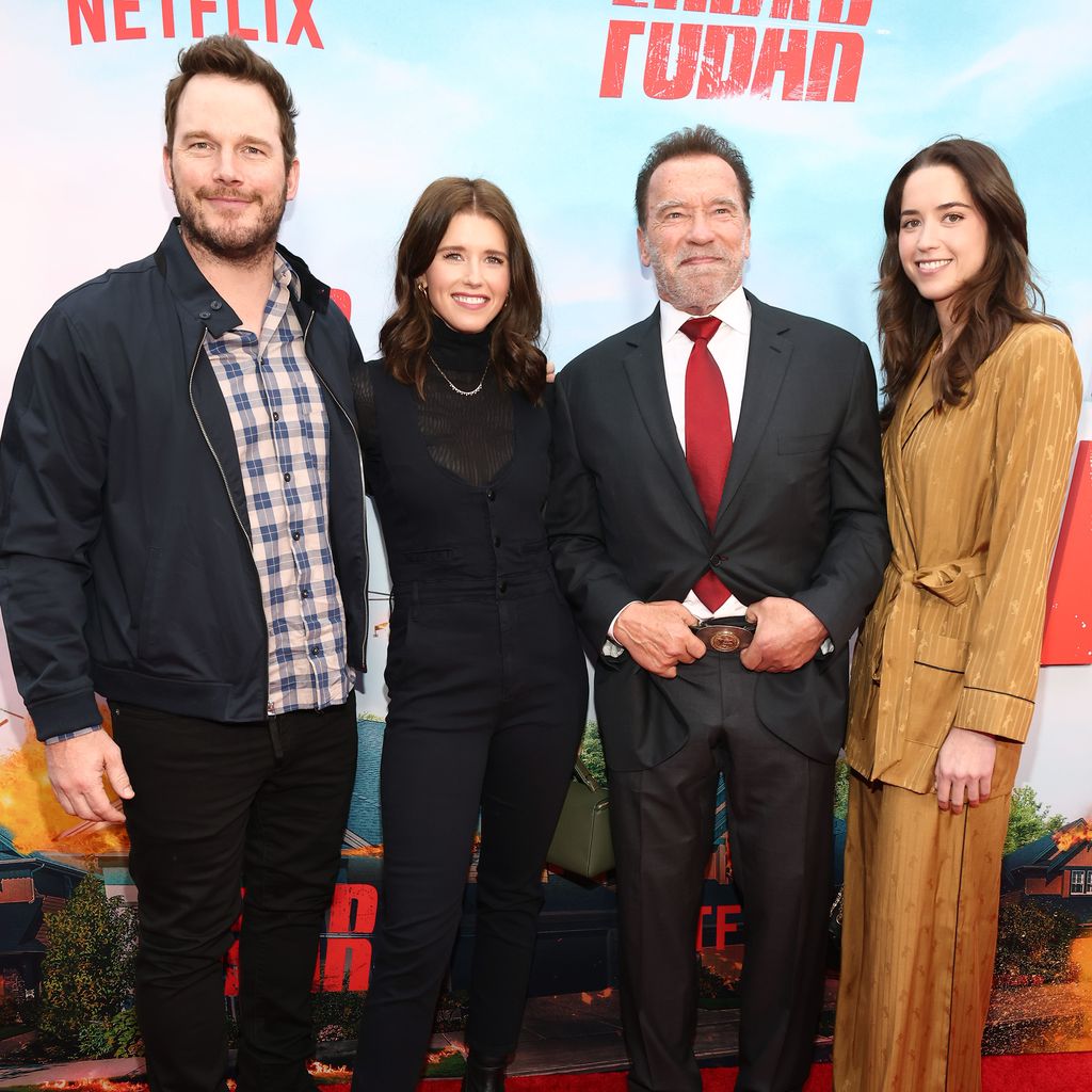 Chris Pratt, Katherine Schwarzenegger, Arnold Schwarzenegger und Christina Schwarzenegger