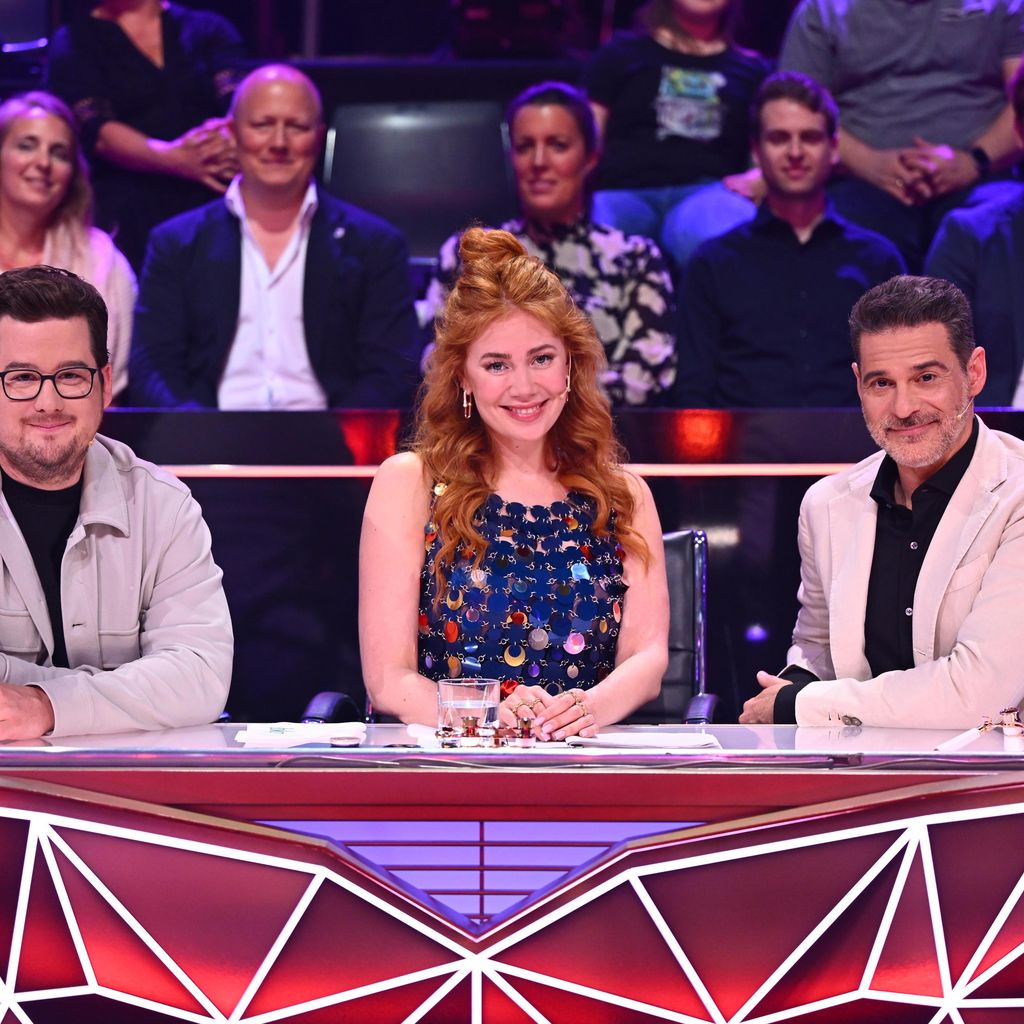 Chris Tall, Palina Rojinski und Rick Kavanian bei "The Masked Singer"