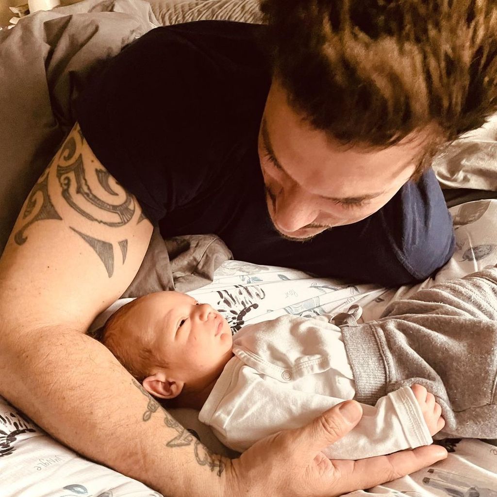 Chris Töpperwien mit seinem Sohn Lino