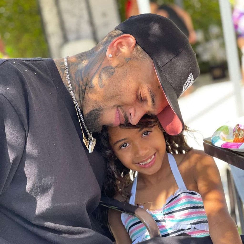 Chris Brown mit seiner Tochter Royalty