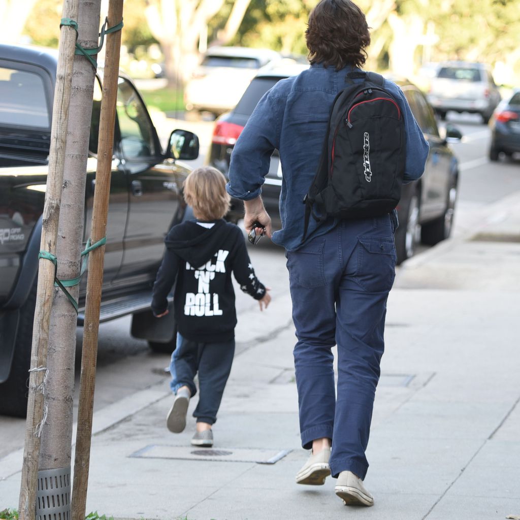 Christian Bale und sein Sohn Joseph in Brentwood