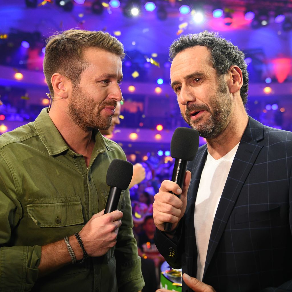 Christian Düren und Elmar Paulke, Moderatoren der "Promi-Darts-WM"