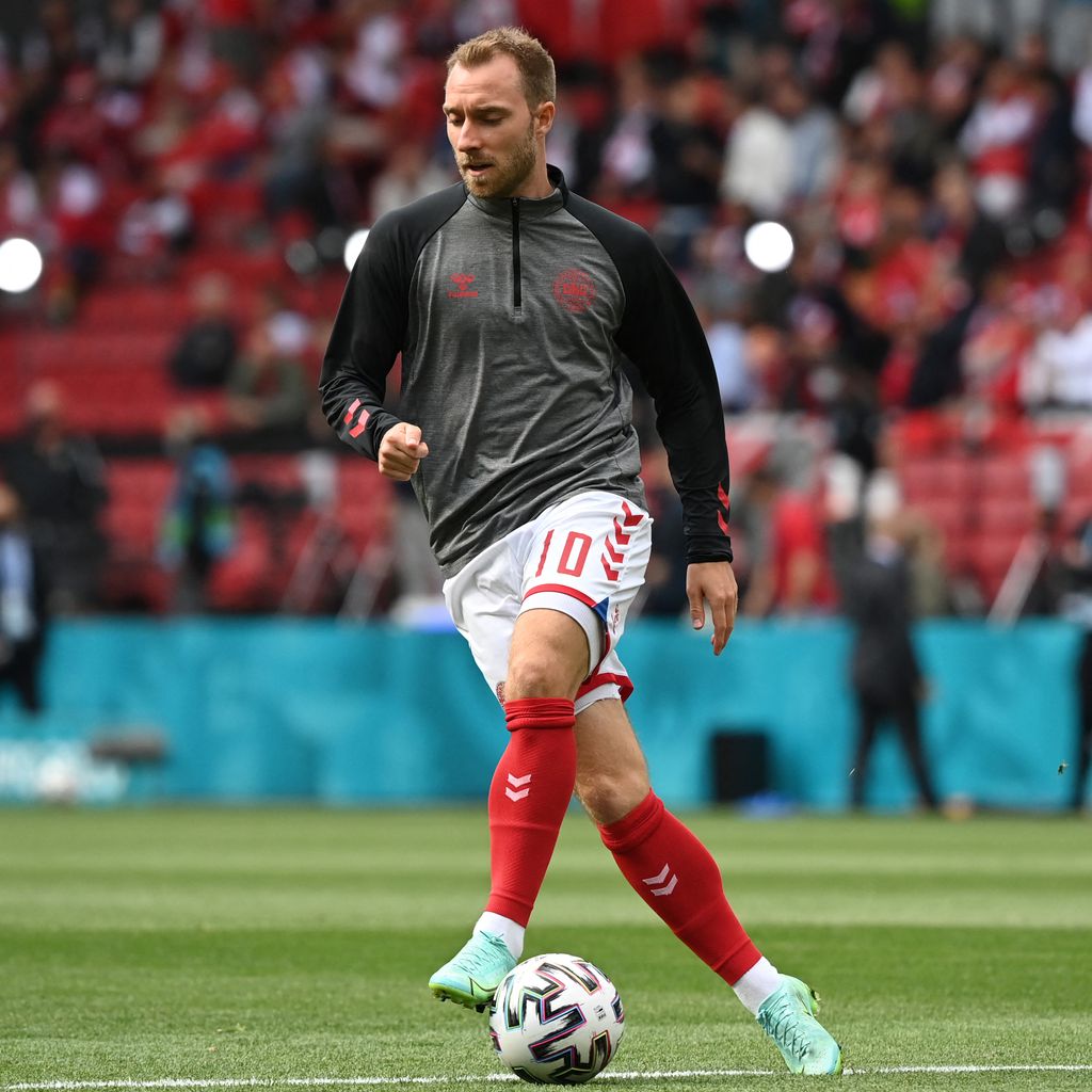 Christian Eriksen vor dem EM-Spiel Dänemark gegen Finnland am 12. Juni 2021