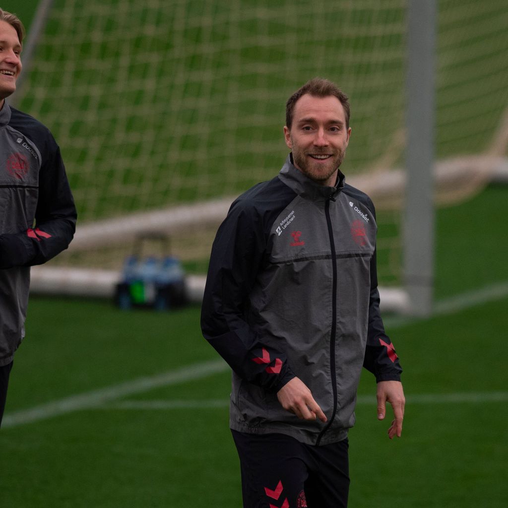 Christian Eriksen beim Training für die dänische Nationalmannschaft, März 2022