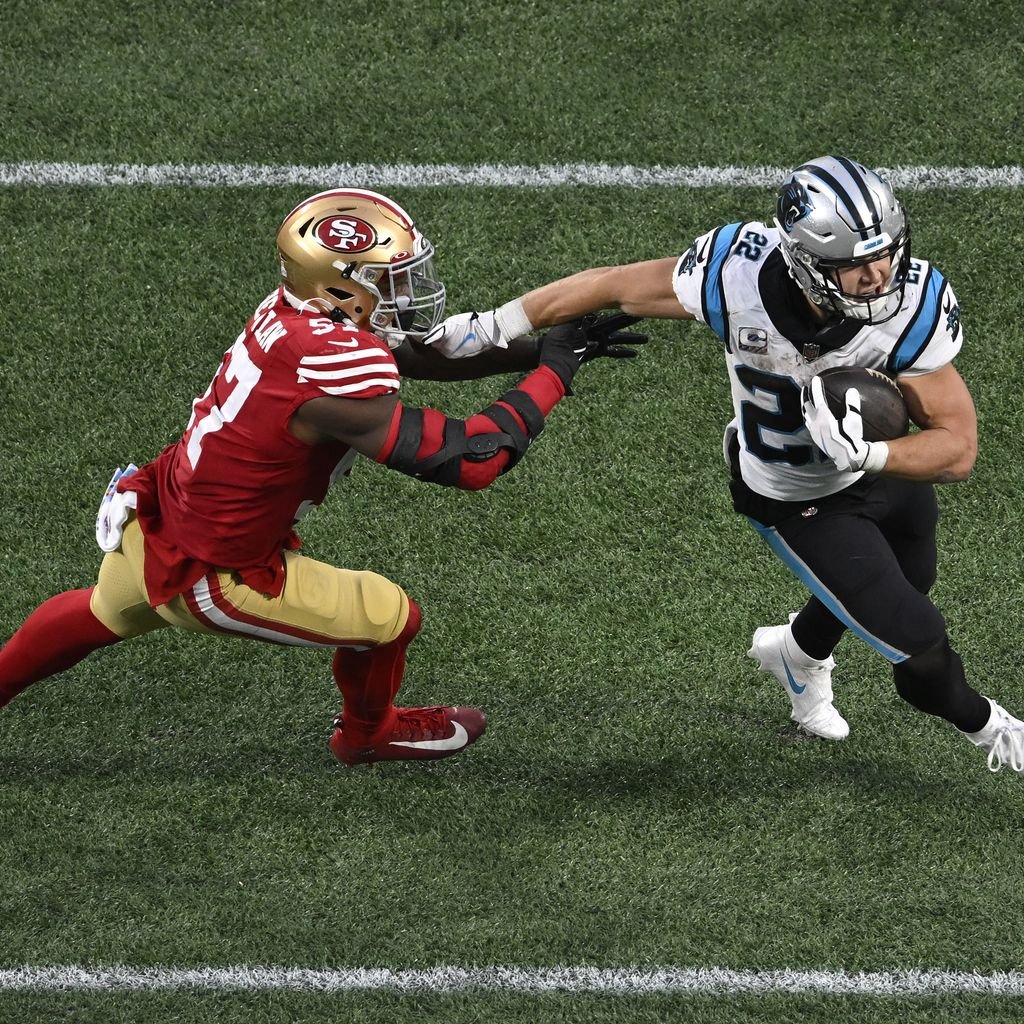 Match der San Francisco 49ers gegen die Carolina Panthers
