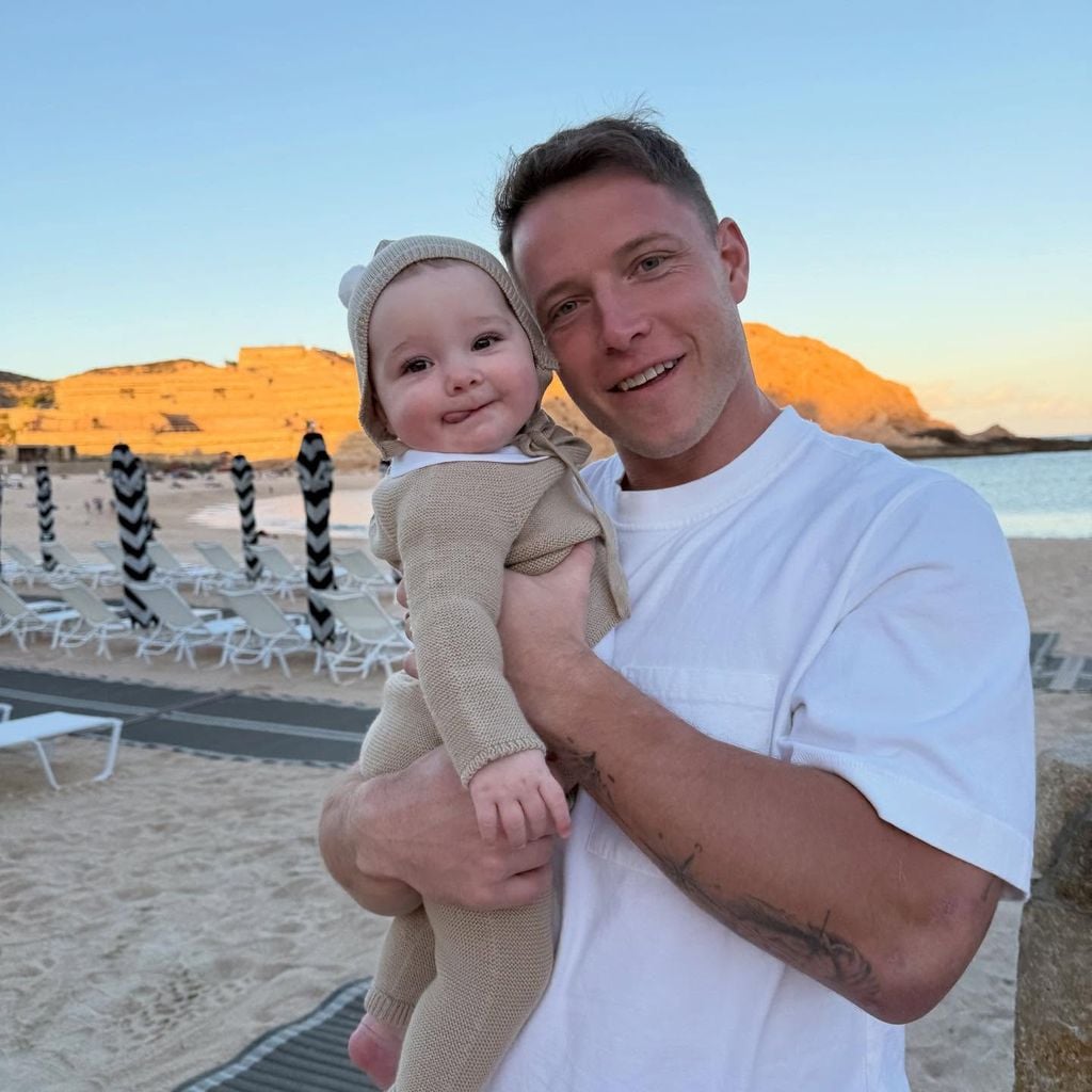 Christian McCaffrey und seine Tochter Colette, Februar 2026