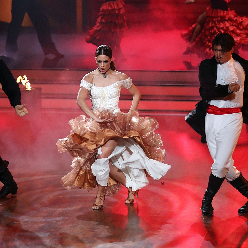 Christian Polanc, Vanessa Mai und Erich Klann beim "Let's Dance"-Finale 2017