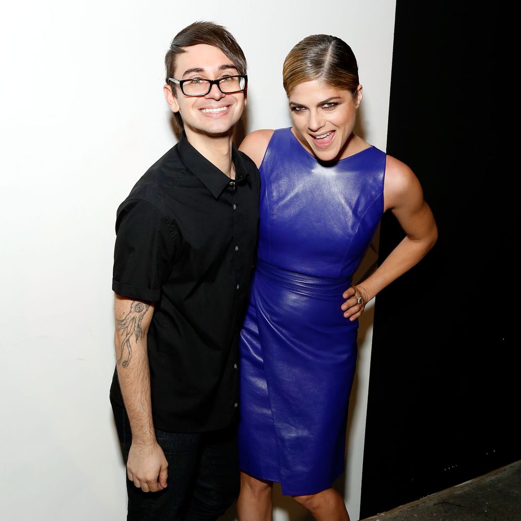 Christian Siriano und Selma Blair bei der New York Fashion-Week, September 2013