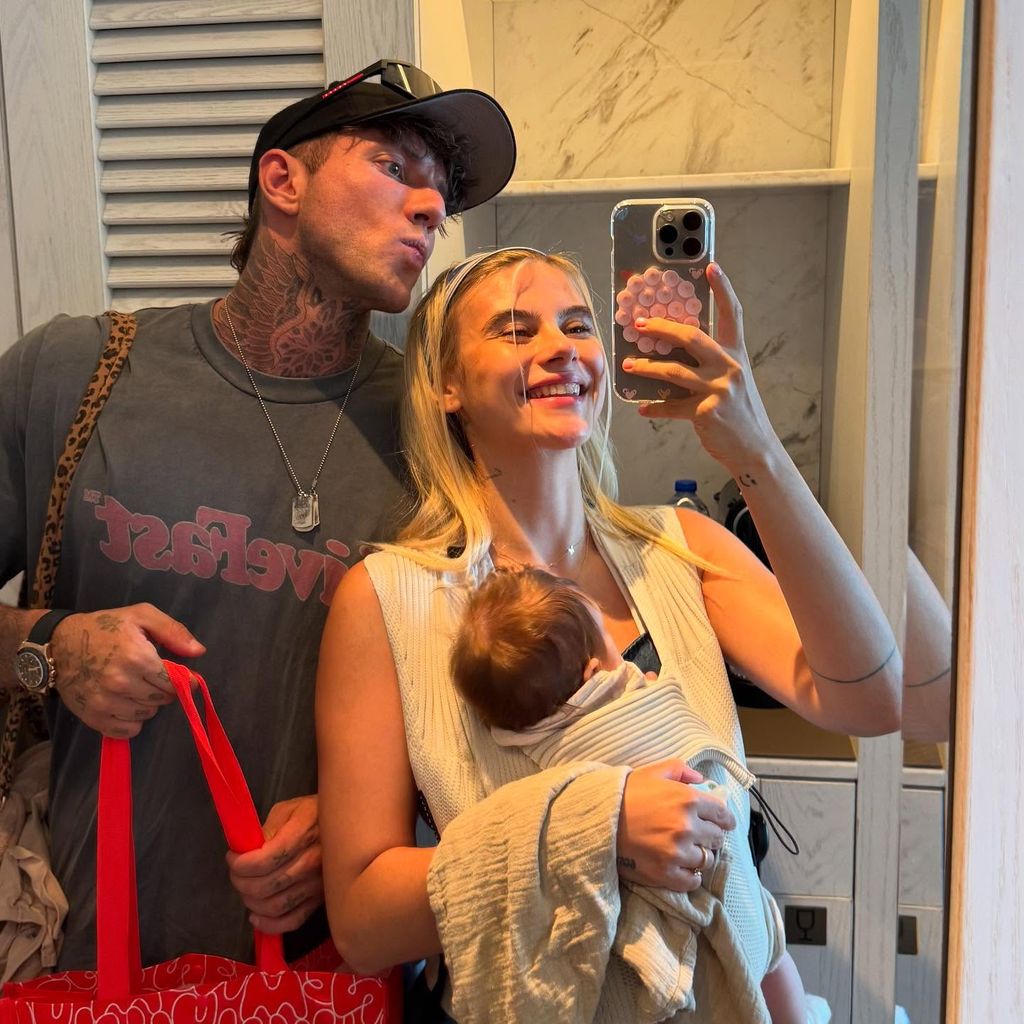 Christian Wolf, Romina Palm und Tochter Hazel, 2025