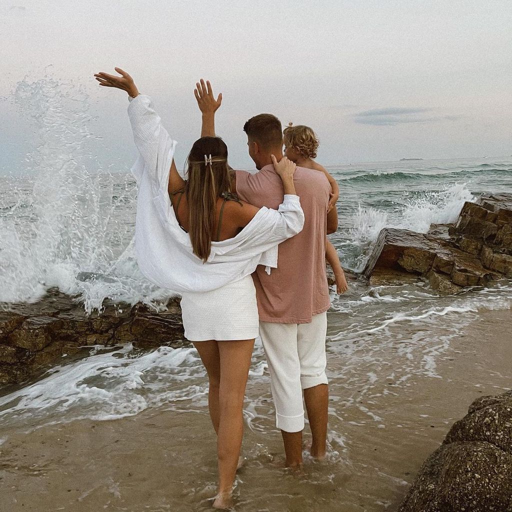 Christin Kaeber mit ihrer Familie