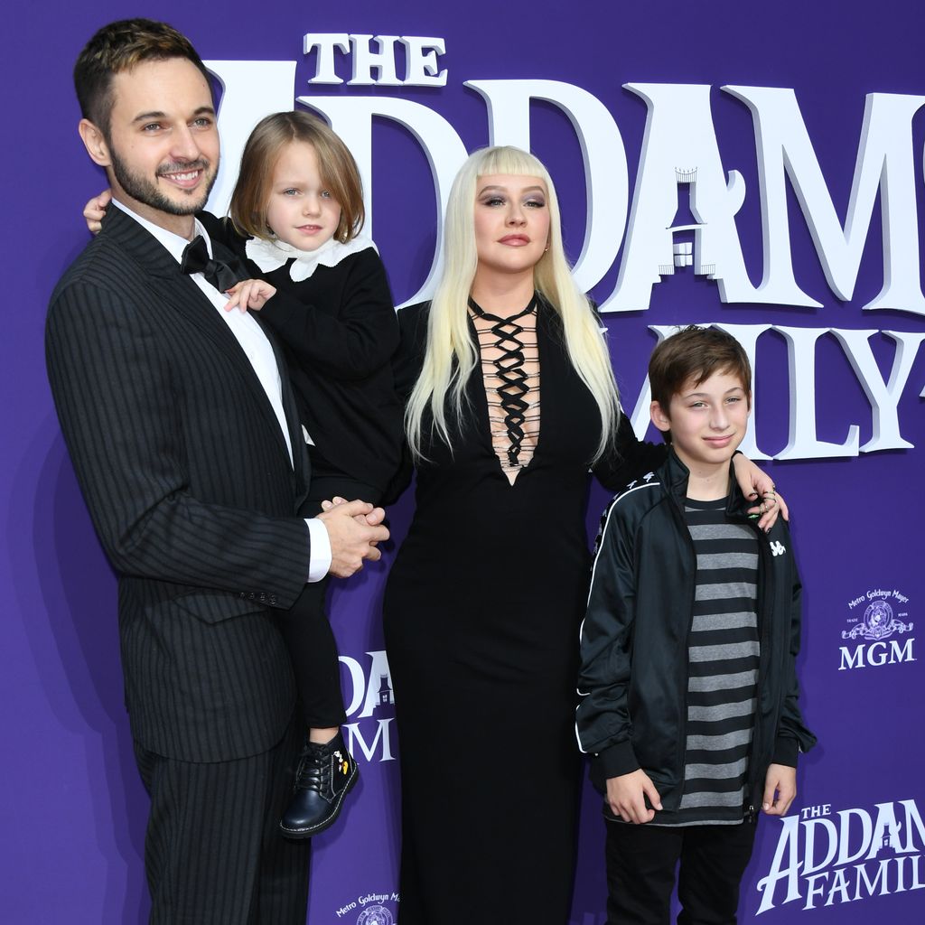 Christina Aguilera, Matthew Rutler, Max Bratman und Summer Rain im Oktober 2019