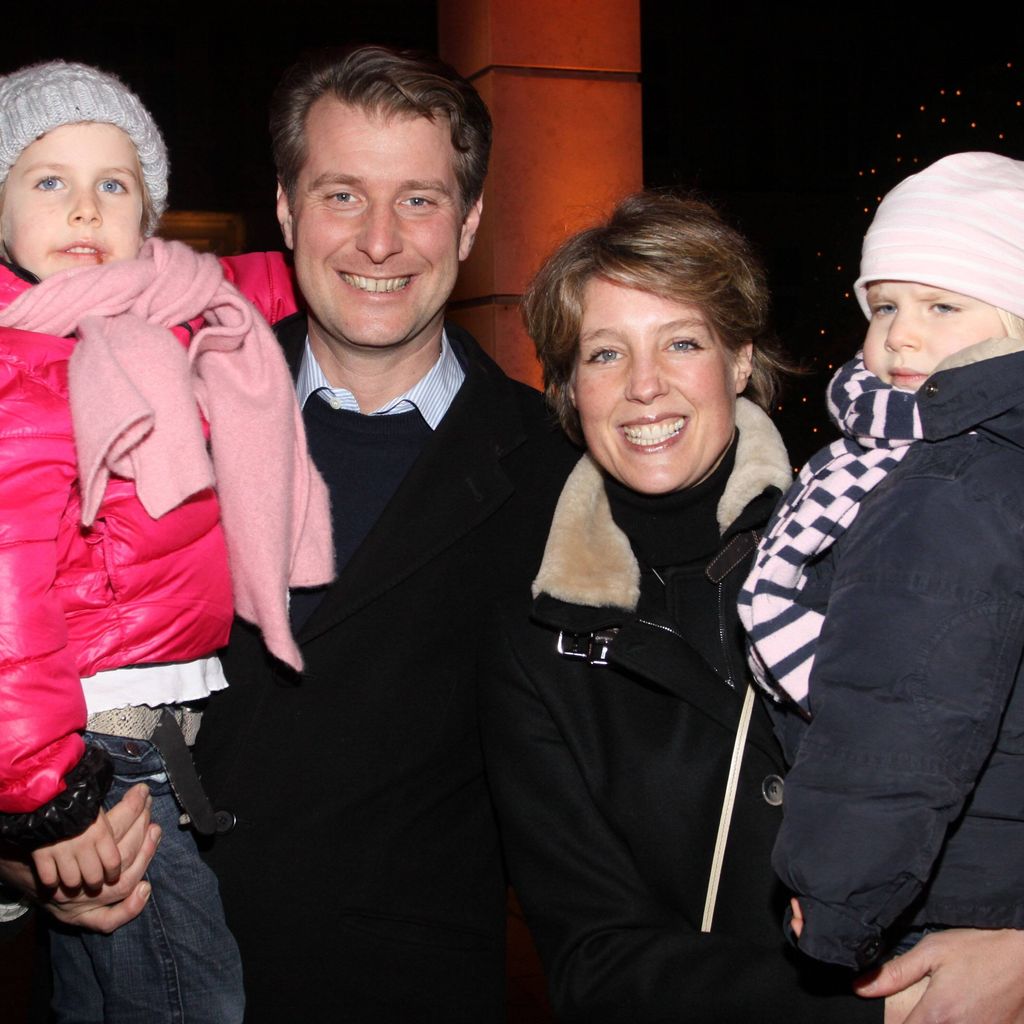 Christina Block mit ihrem damaligen Partner Stephan Hensel und den Töchtern Greta und Johanna