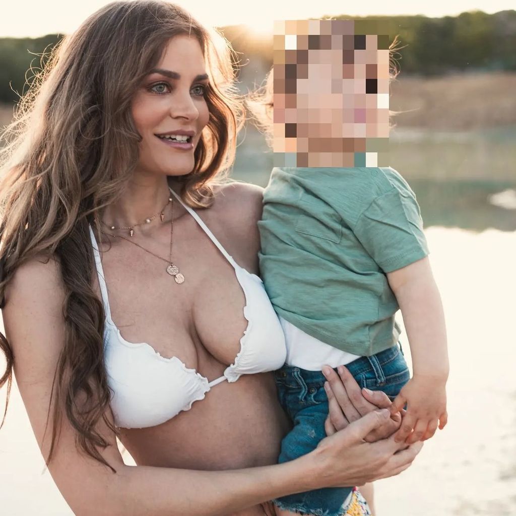 Christina Braun und ihr Sohn im Mai 2022