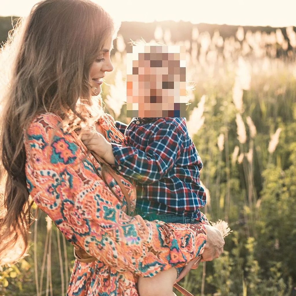 Christina Braun und ihr Sohn im September 2022