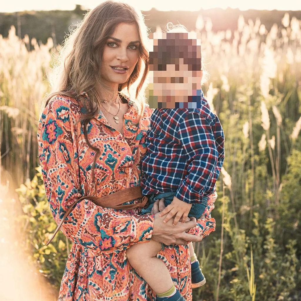 Christina Braun und ihr Sohn im September 2022